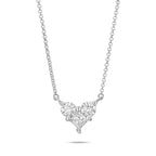 תליון לב משלושה יהלומים