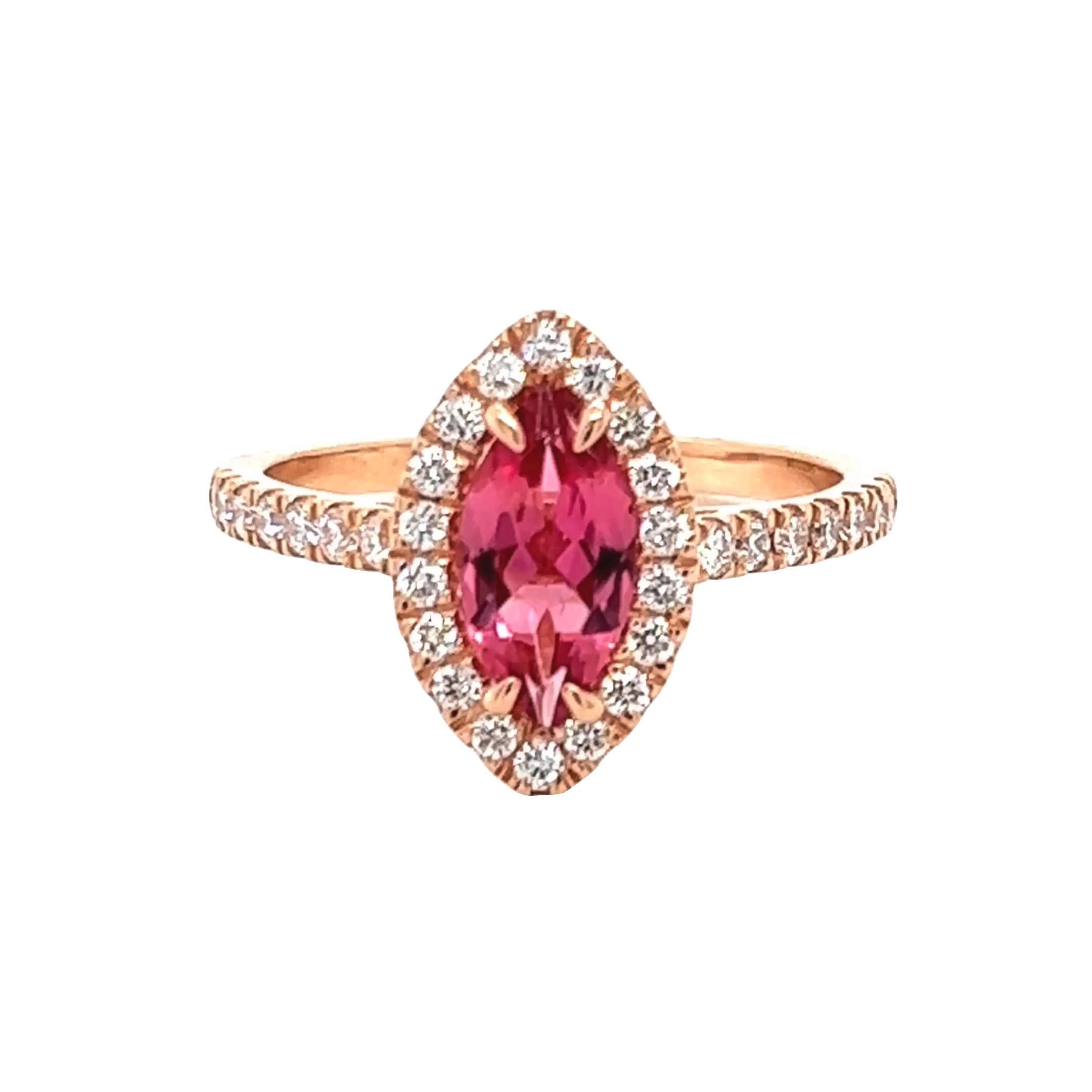 טבעת מרקיזה ורודה