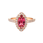 טבעת מרקיזה ורודה