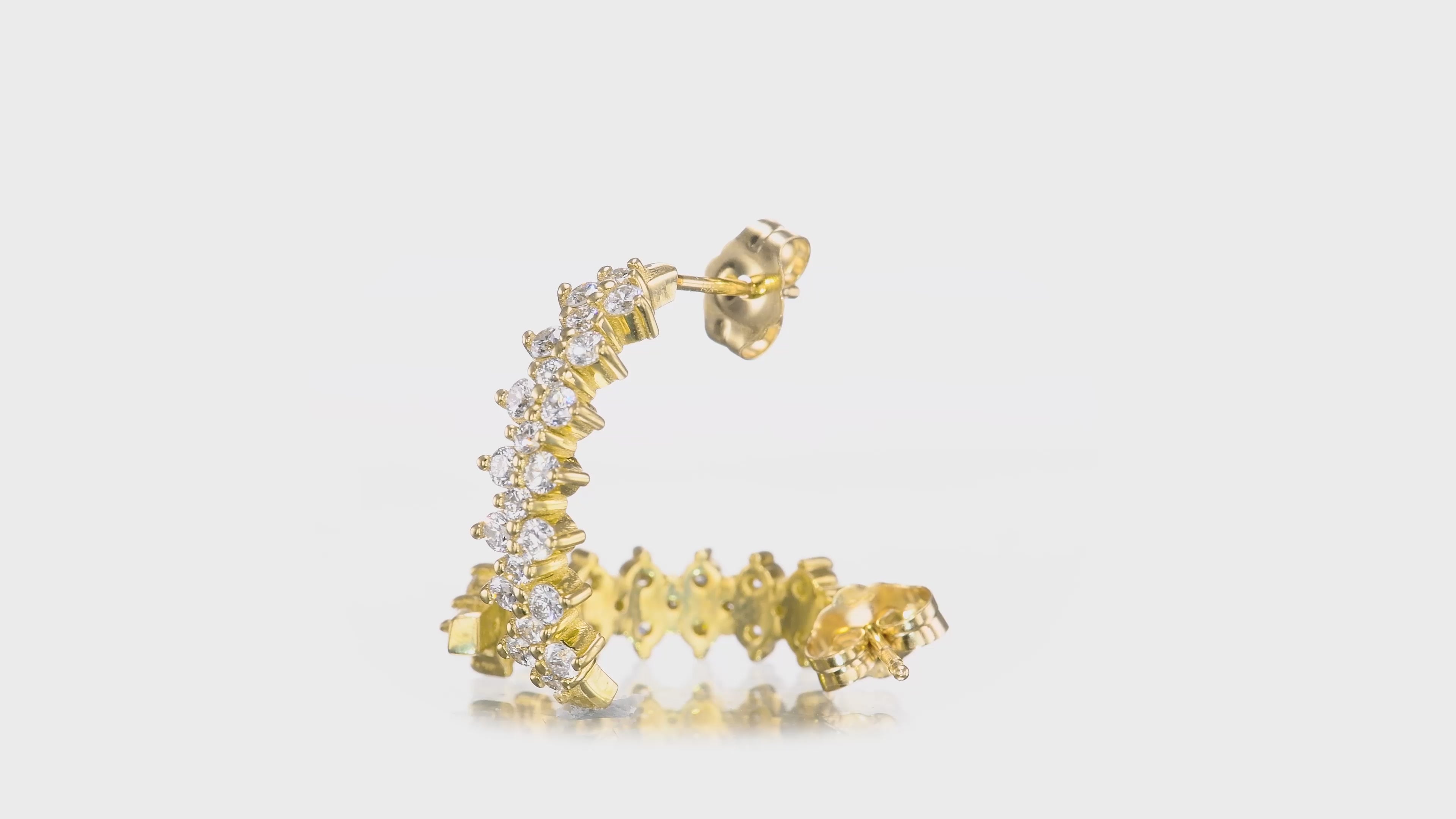 עגילים צמודים מעוגלים