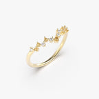 טבעת יהלומים מרחפים ציטרין