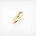 טבעת טוויסט אלגנטי בעיטור יהלומים