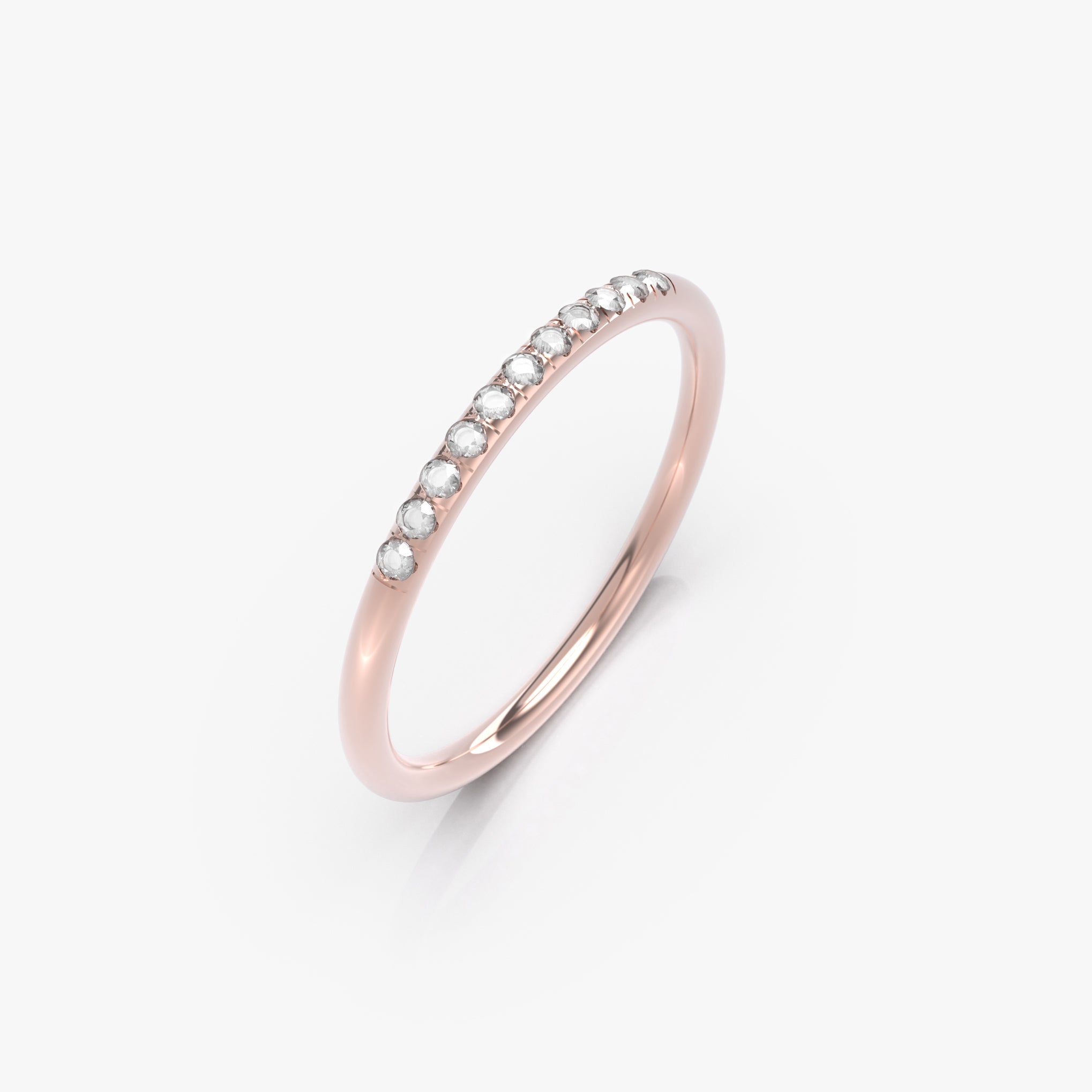 טבעת שורת יהלומים