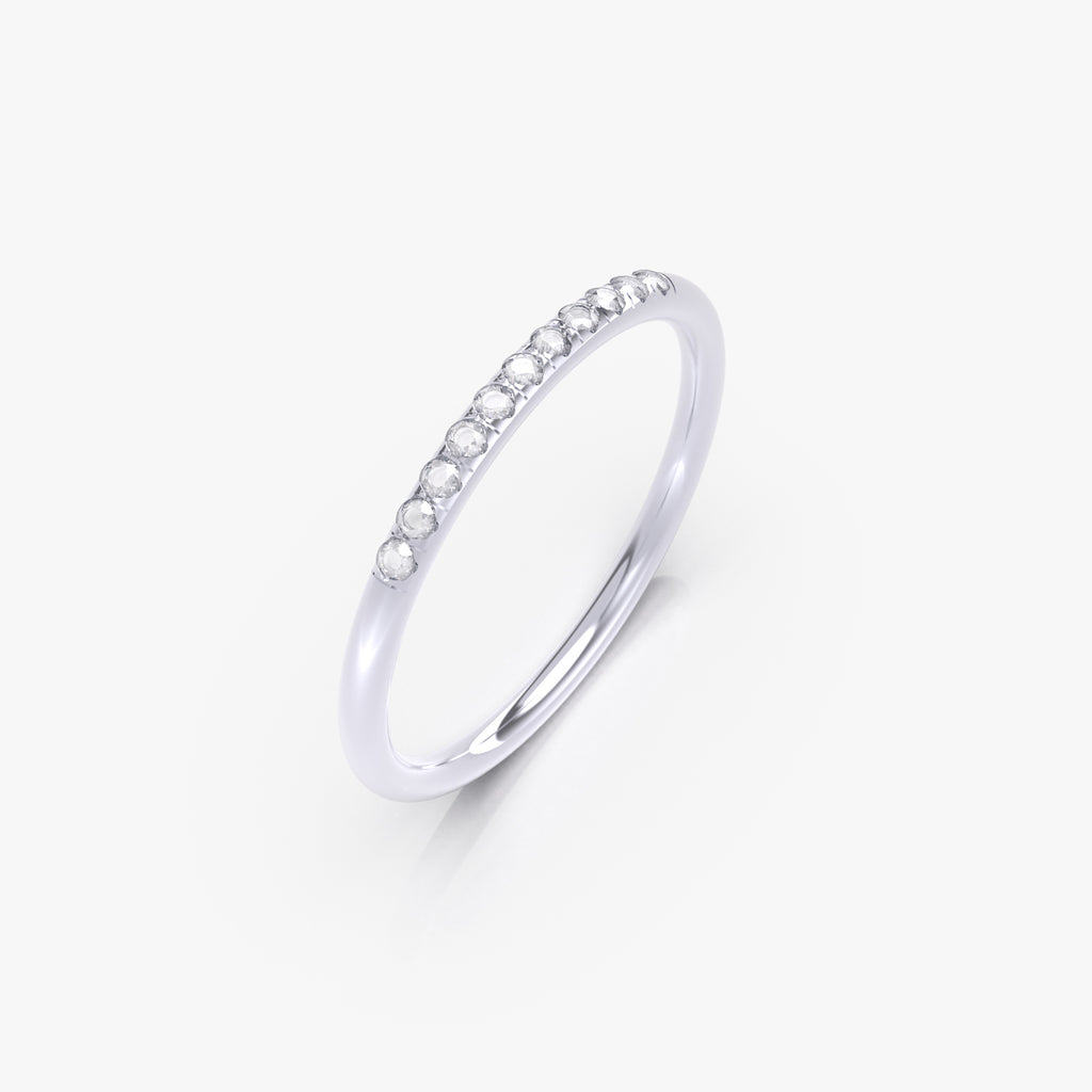 טבעת שורת יהלומים