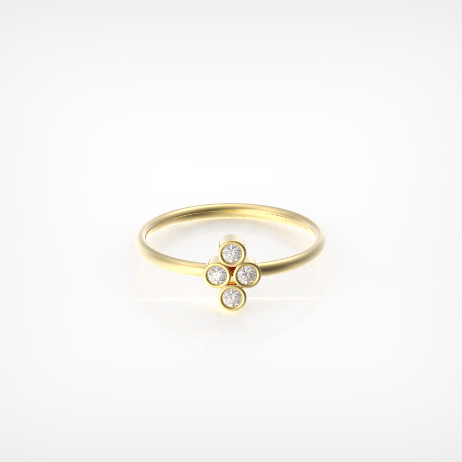 טבעת רביעיית יהלומים