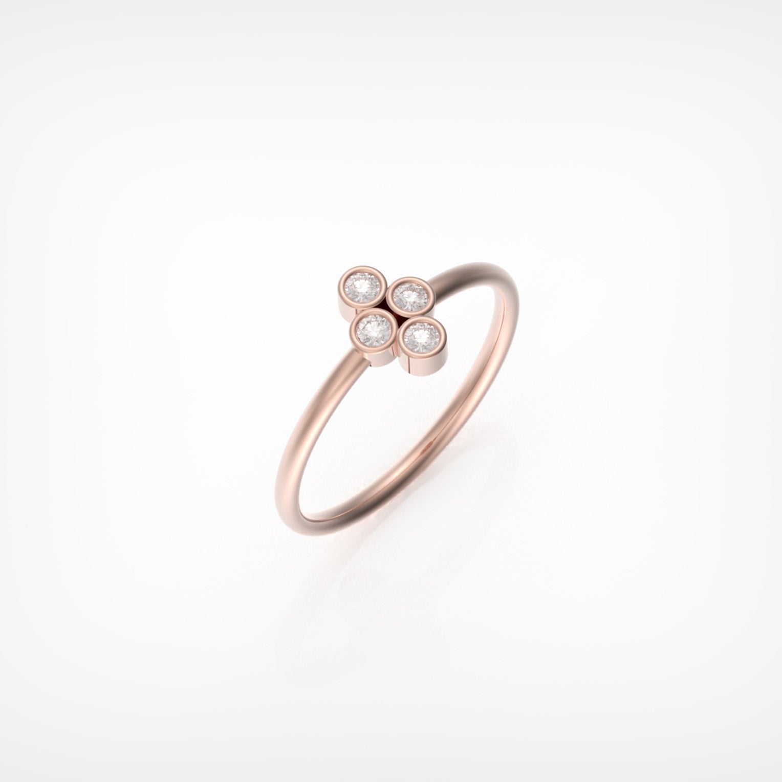 טבעת רביעיית יהלומים