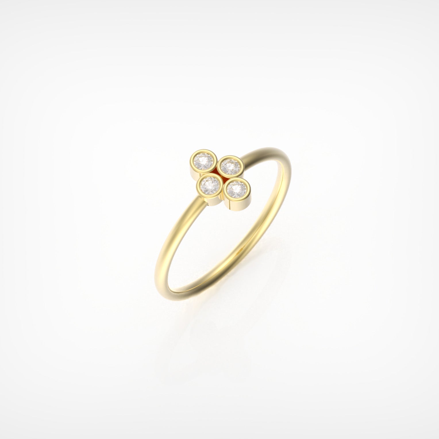 טבעת רביעיית יהלומים