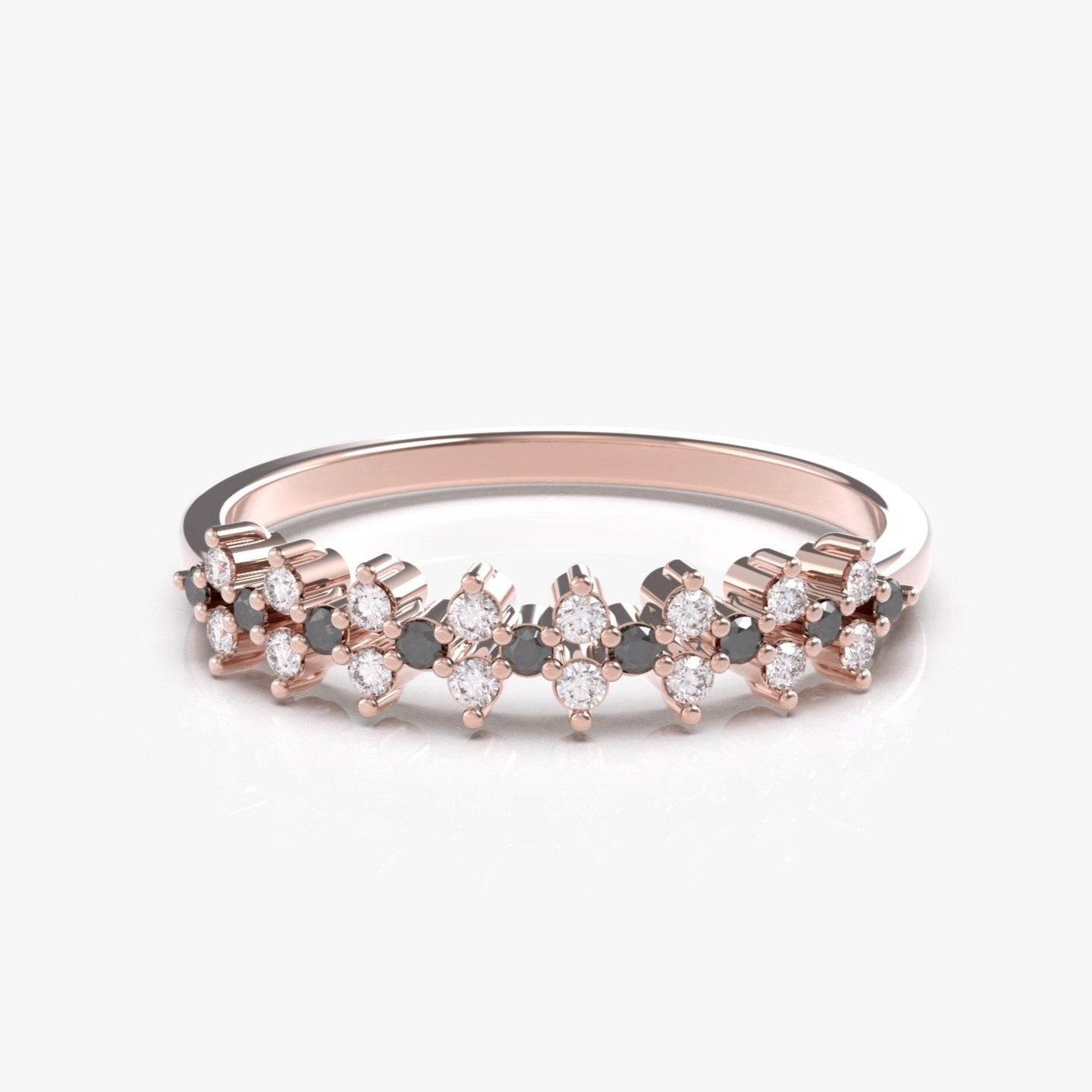 טבעת נגיעות יהלומים מודרנית