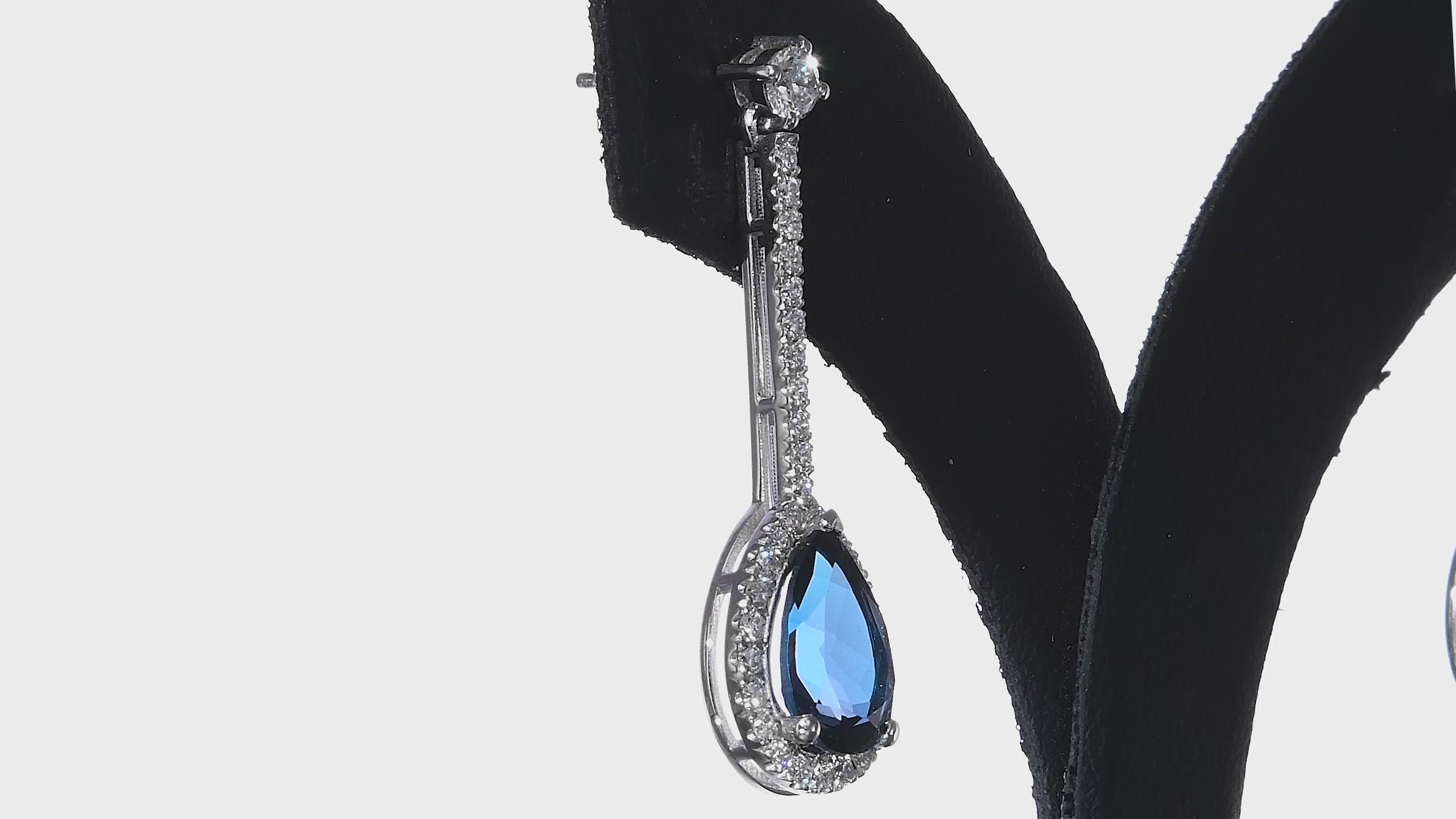 עגיל טיפה ים כחול