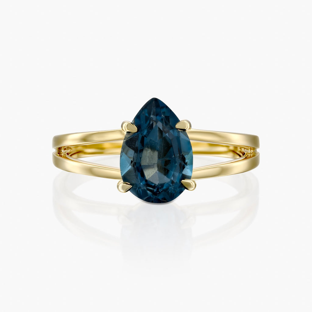 טבעת טיפה בלו אושן - Zoy