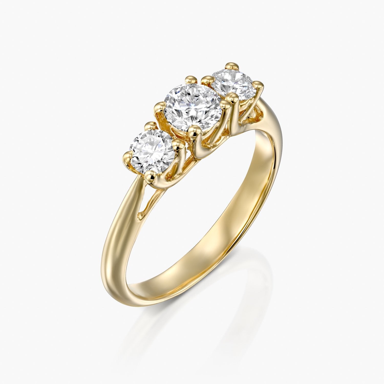 טבעת 3 אבנים משולש - Zoy