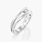 טבעת מלבנית פתוחה - Zoy