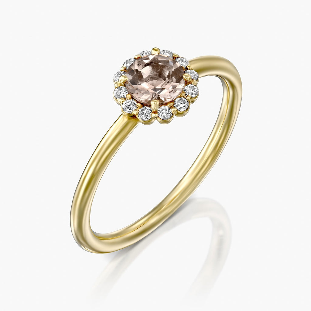 טבעת פרח מנצנץ - Zoy