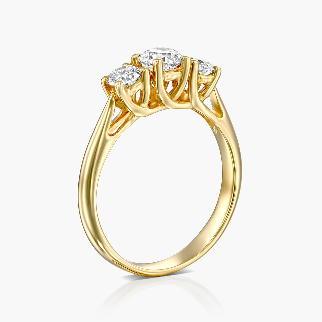 טבעת 3 אבנים משולש