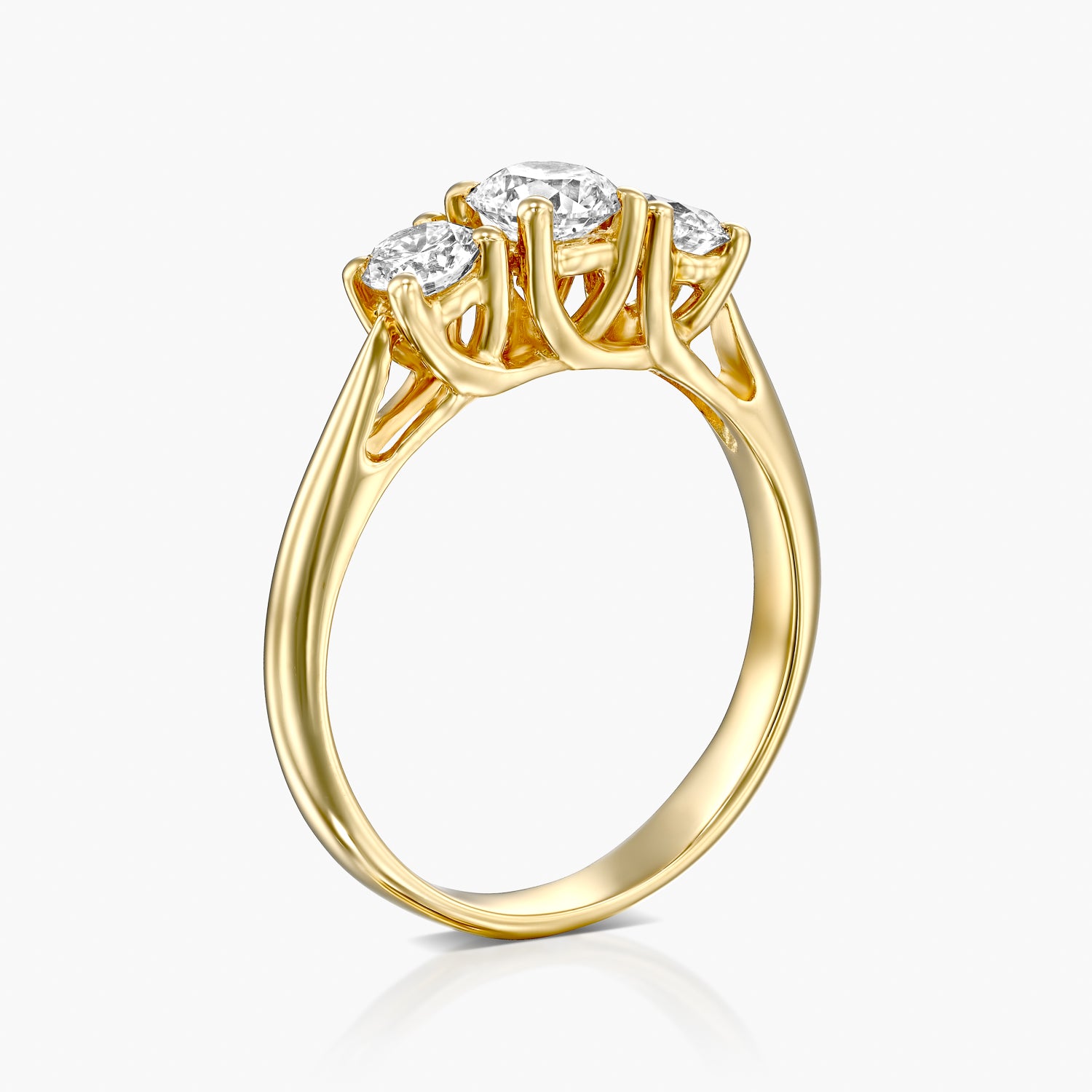 טבעת 3 אבנים משולש