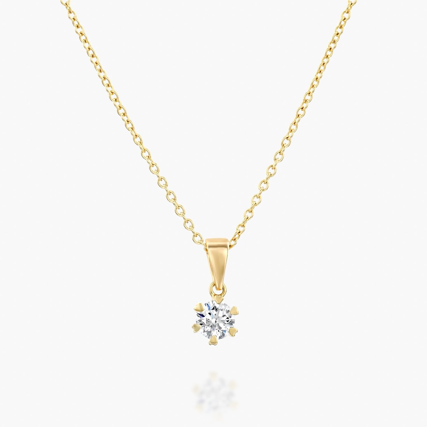 תליון יהלום שיני לבבות - Zoy