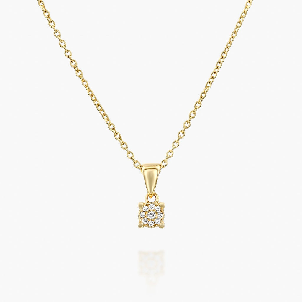 תליון עיגול יהלומים קטן - Zoy