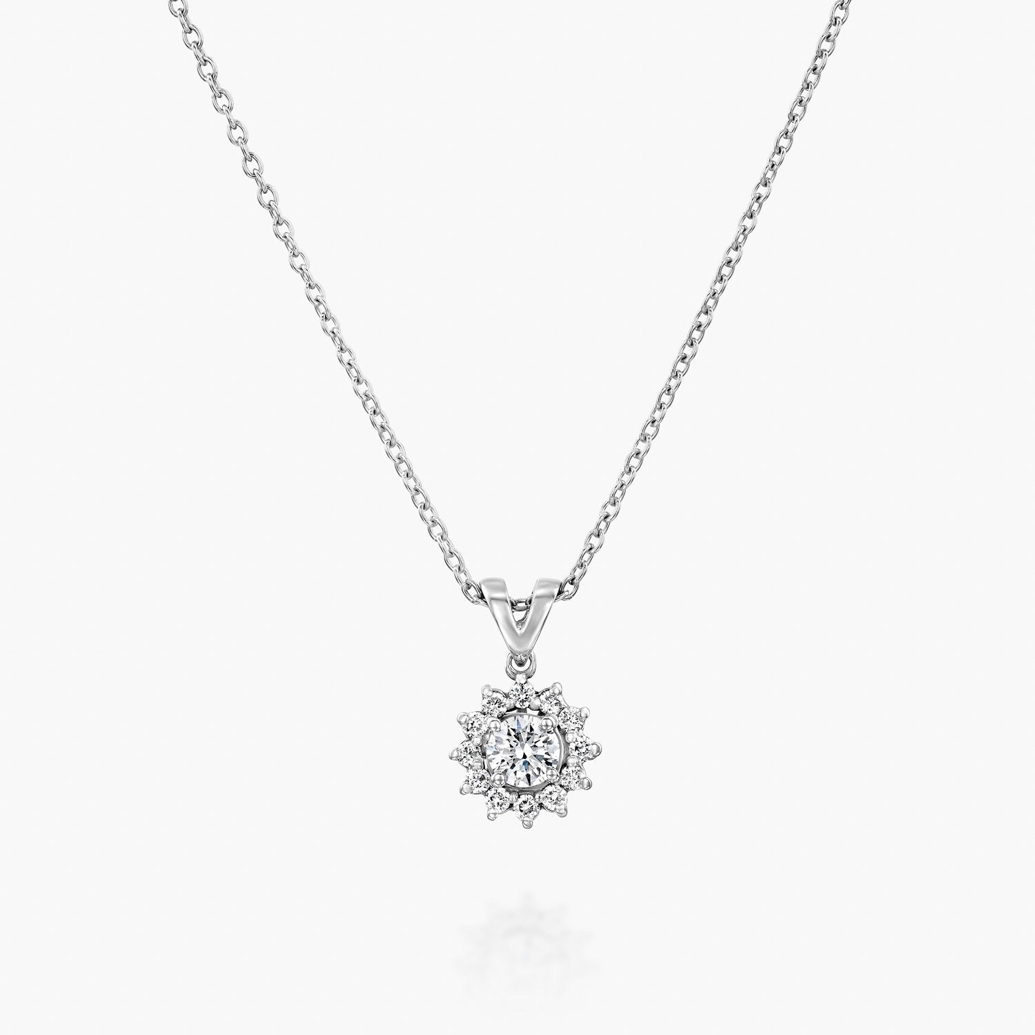 תליון חמניה משובץ יהלומים - Zoy