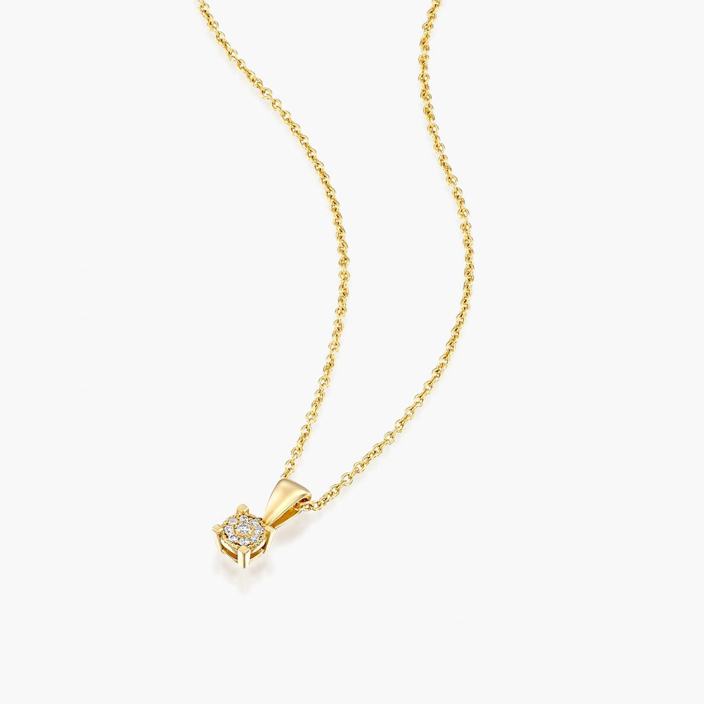 תליון עיגול יהלומים קטן - Zoy