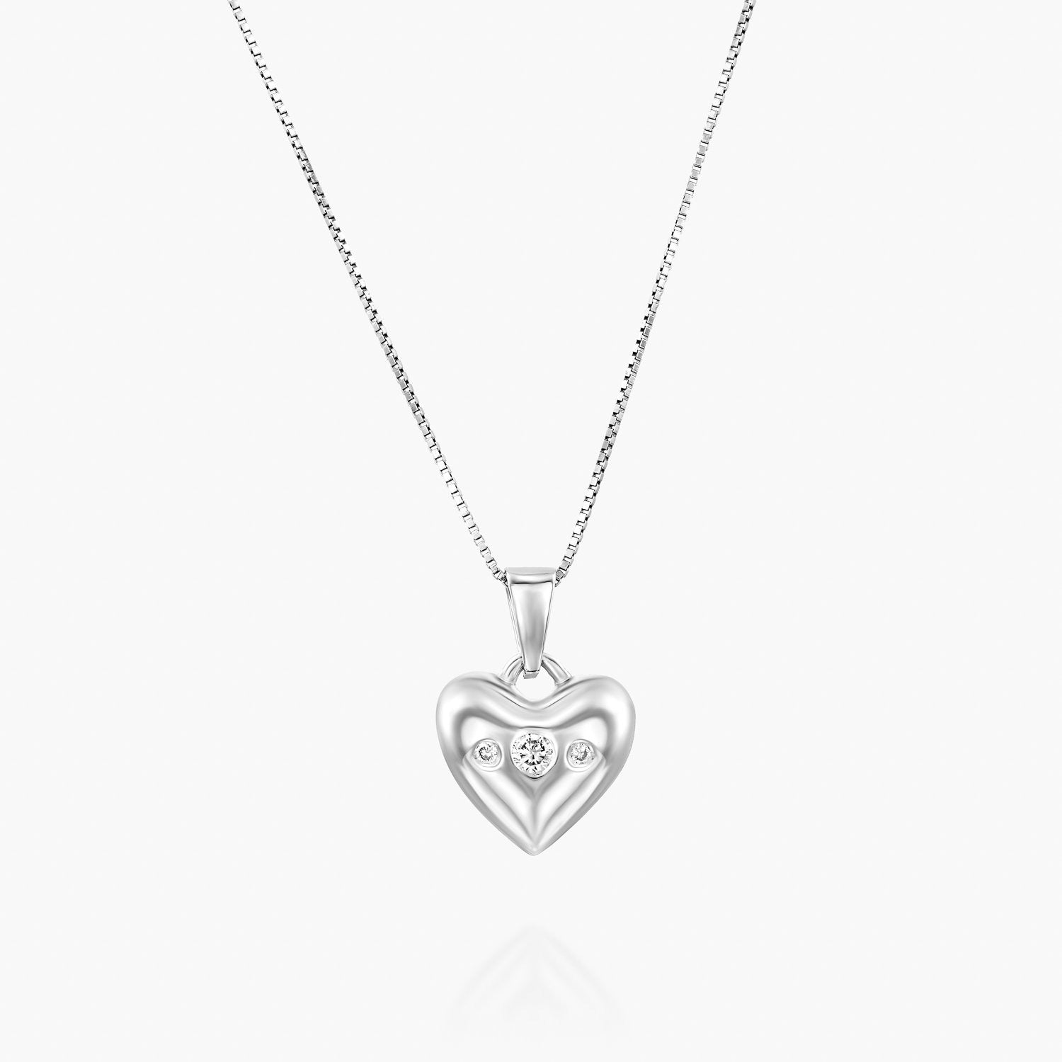 תליון לב שלישית יהלומים - Zoy