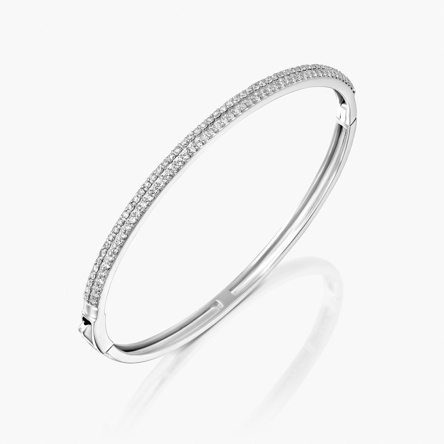 צמיד שתי שורות יהלומים עם מנגנון סגירה - Zoy