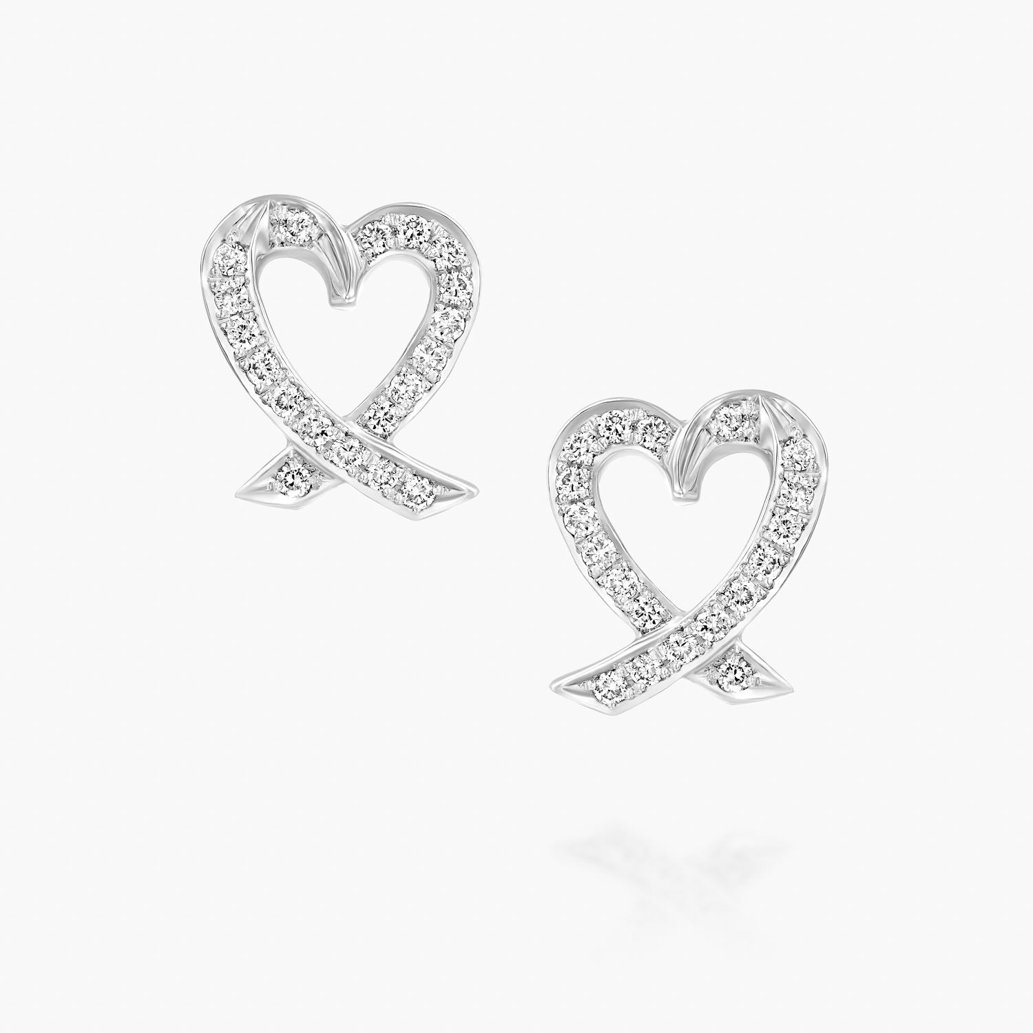 עגילי יהלומים לבבות - Zoy