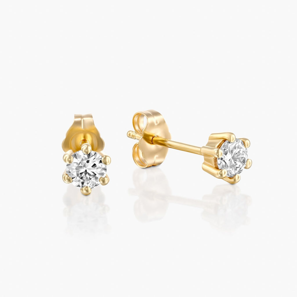 עגילי סוליטר - Zoy