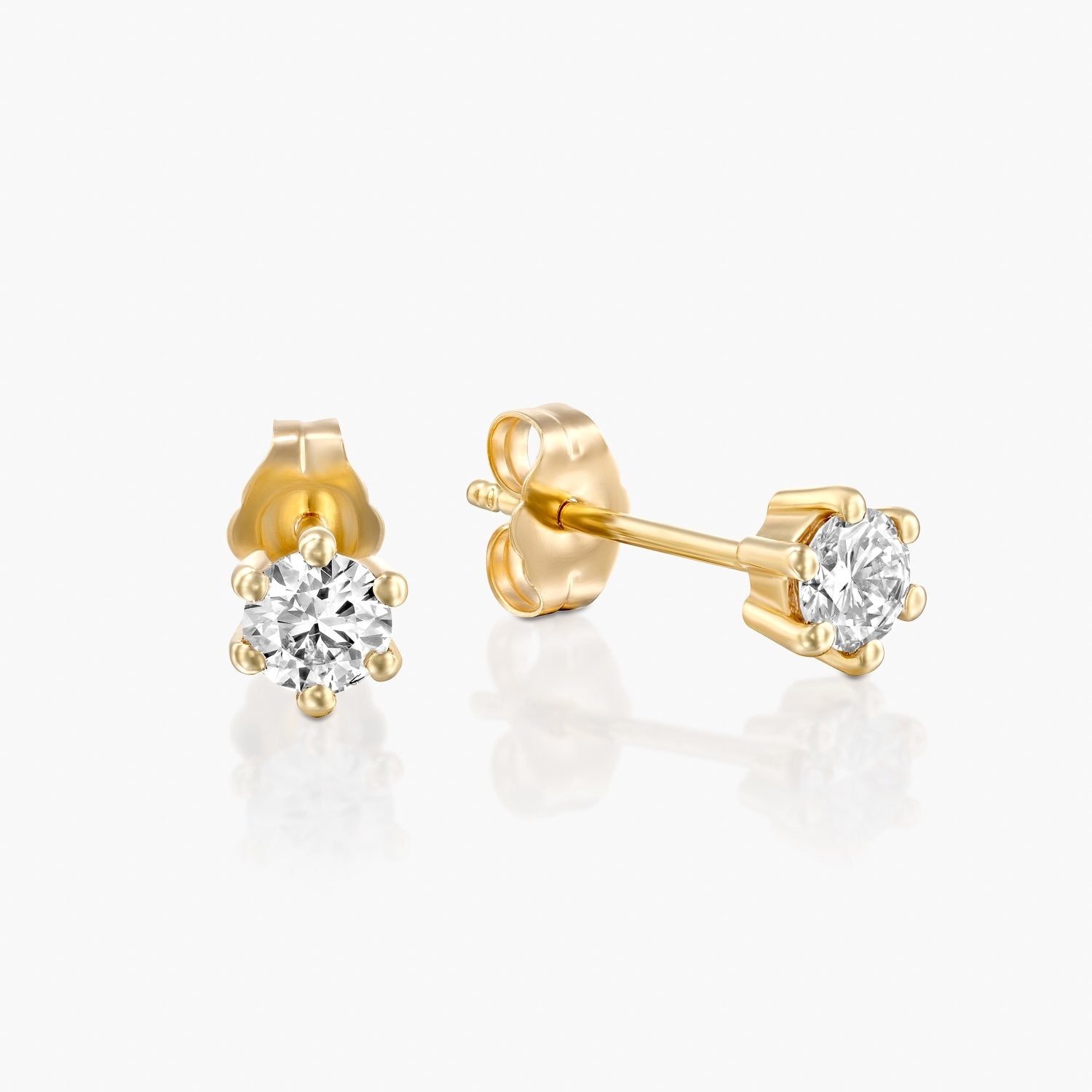 עגילי סוליטר - Zoy