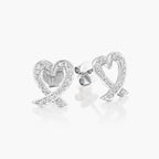 עגילי יהלומים לבבות - Zoy