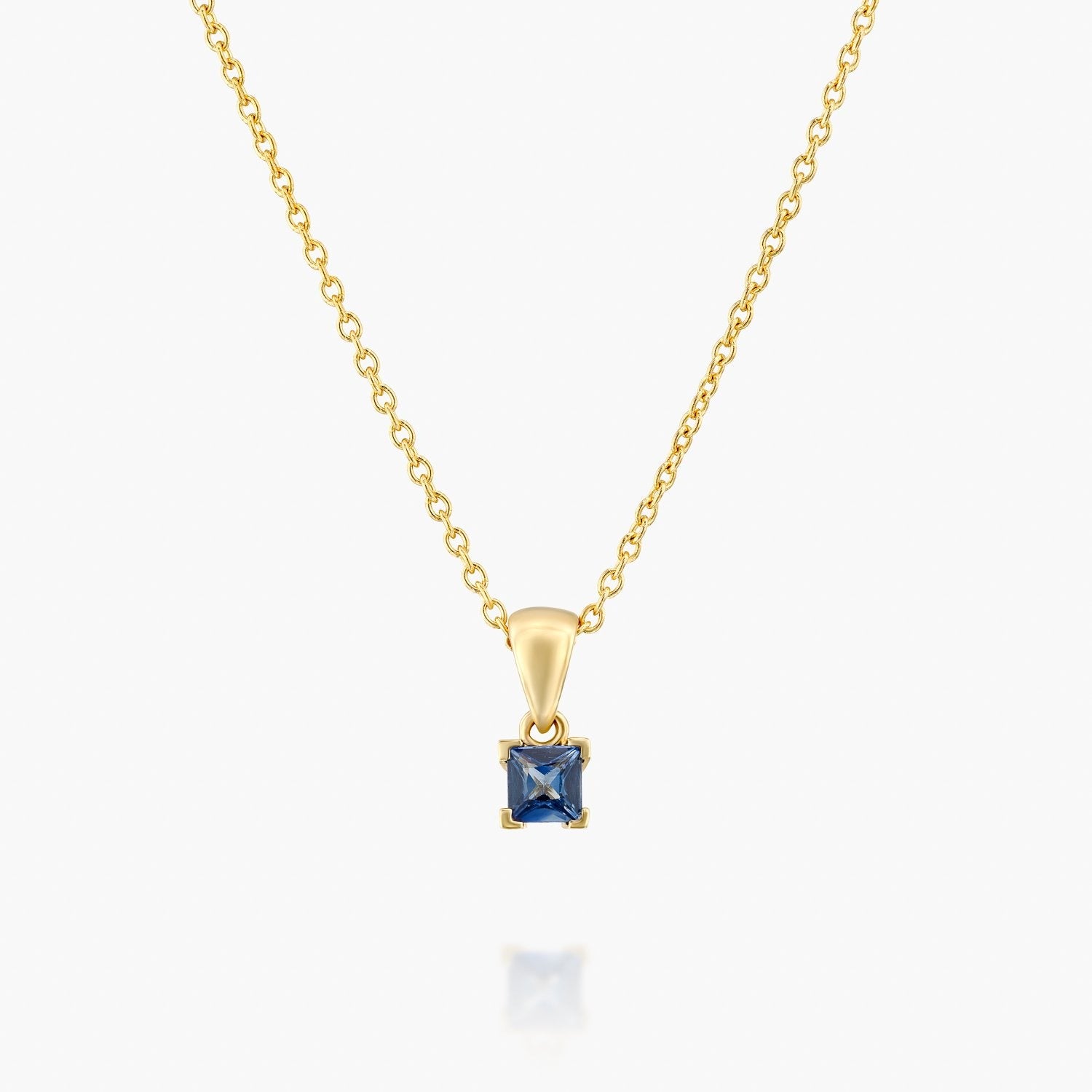 תליון ספיר מרובע - Zoy