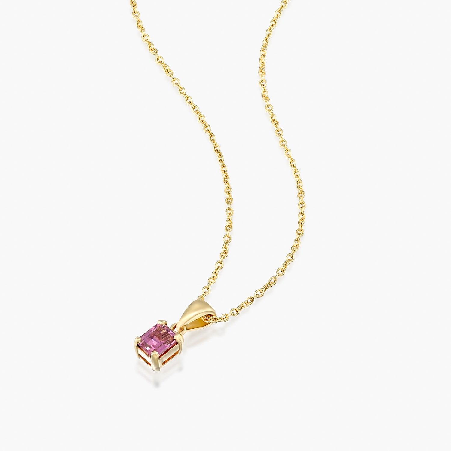 תליון טורמלין ורוד גאומטרי - Zoy