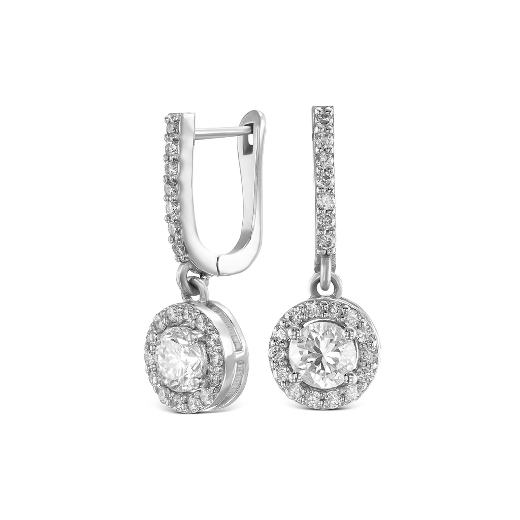 עגילי תלייה בעיצוב עגול