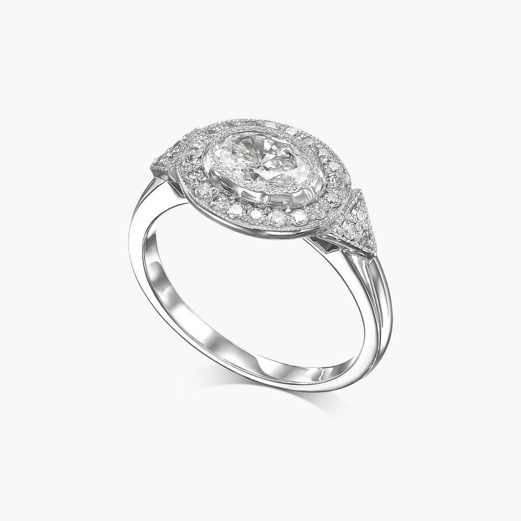 טבעת אובל וינטג 70 נק