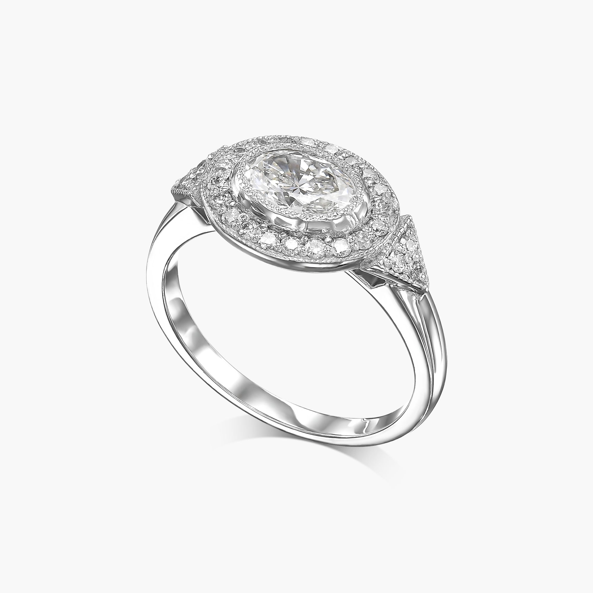 טבעת אובל וינטג 70 נק