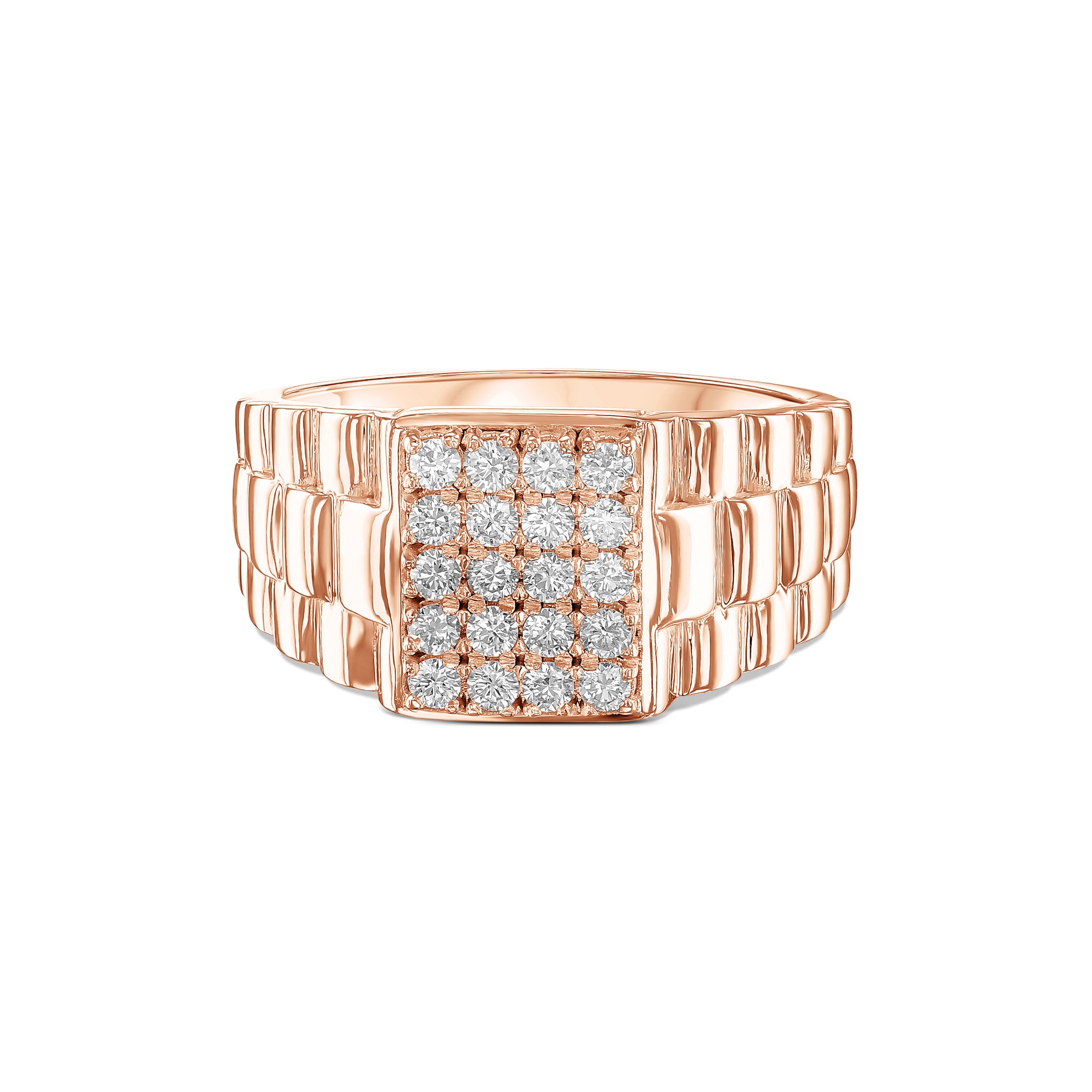 טבעת שיבוץ מלבן יוקרתית