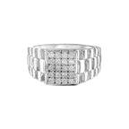 טבעת שיבוץ מלבן יוקרתית