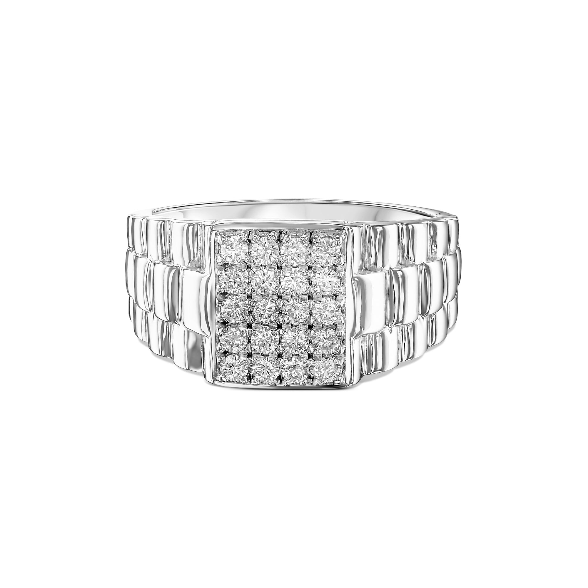 טבעת שיבוץ מלבן יוקרתית