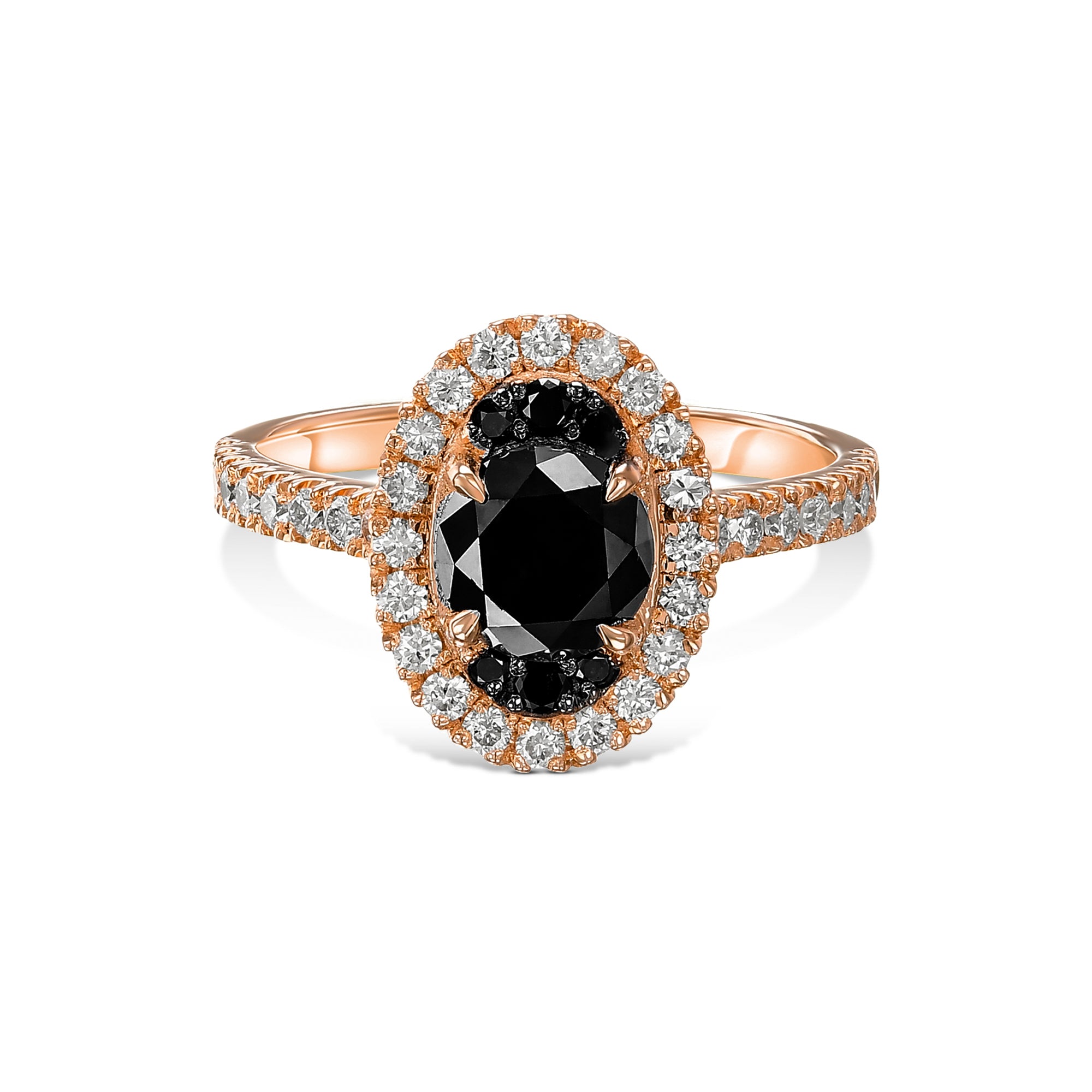 טבעת אובל שחור