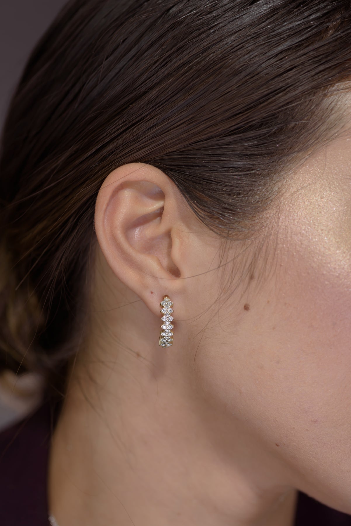 עגילים צמודים מעוגלים