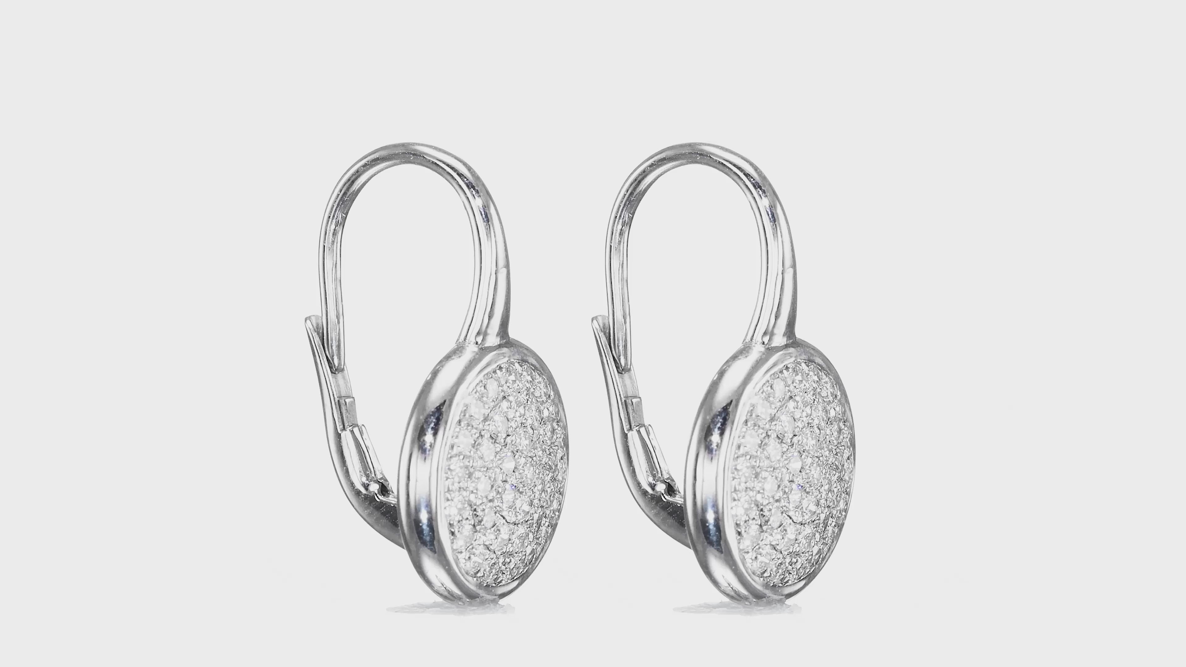 עגילי תלייה בשיבוץ צפוף עגול