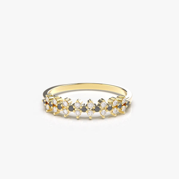 טבעת נגיעות יהלומים מודרנית