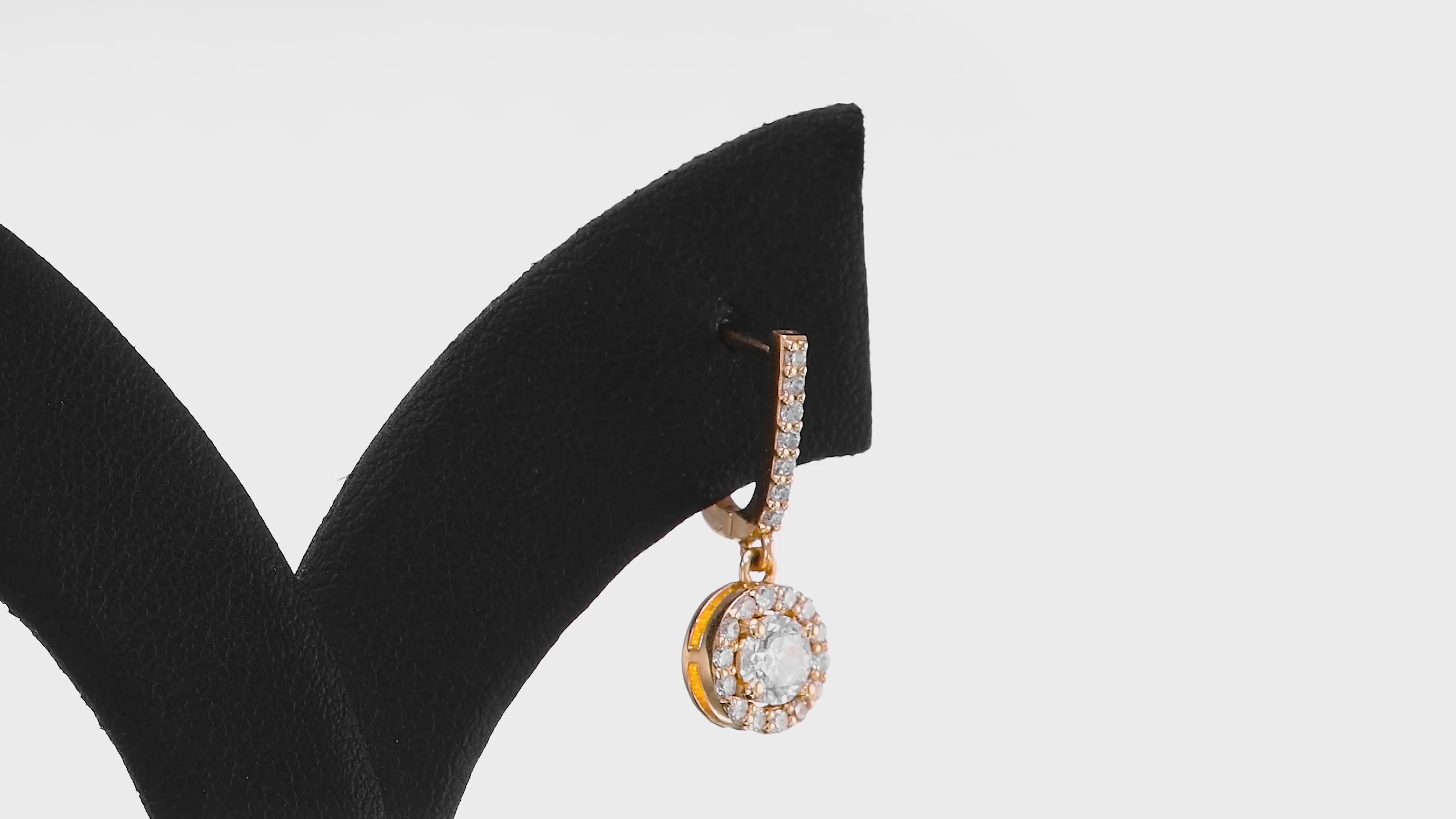 עגילי תלייה בעיצוב עגול