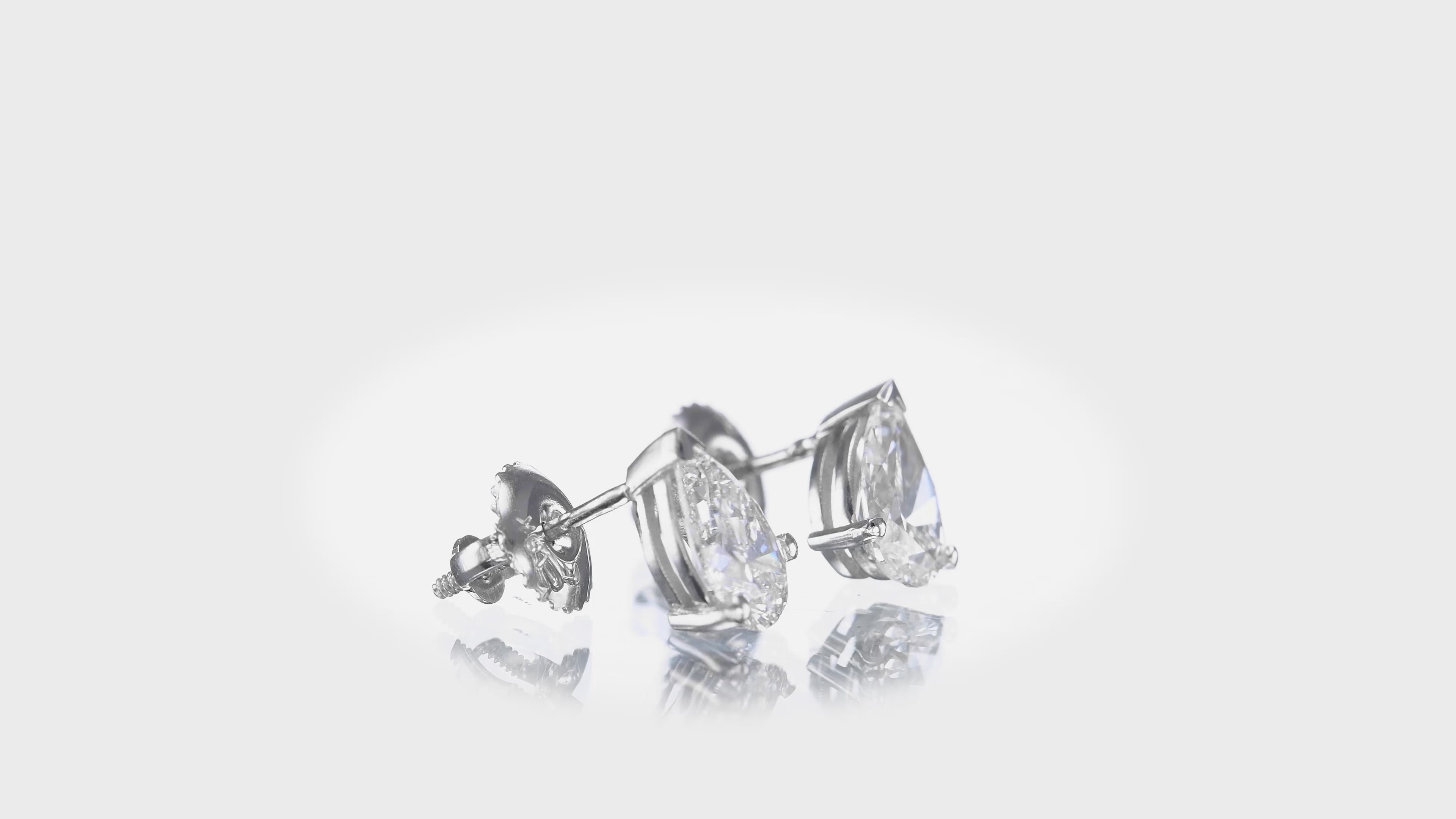 עגילי טיפה צמודים סוליטר