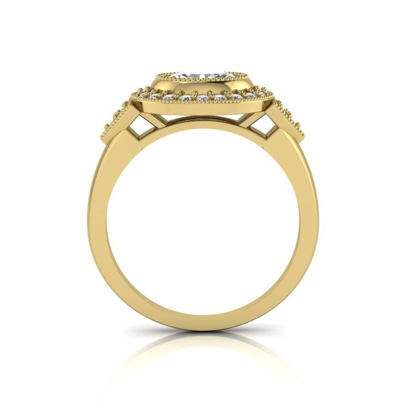 טבעת אובל וינטג 70 נק