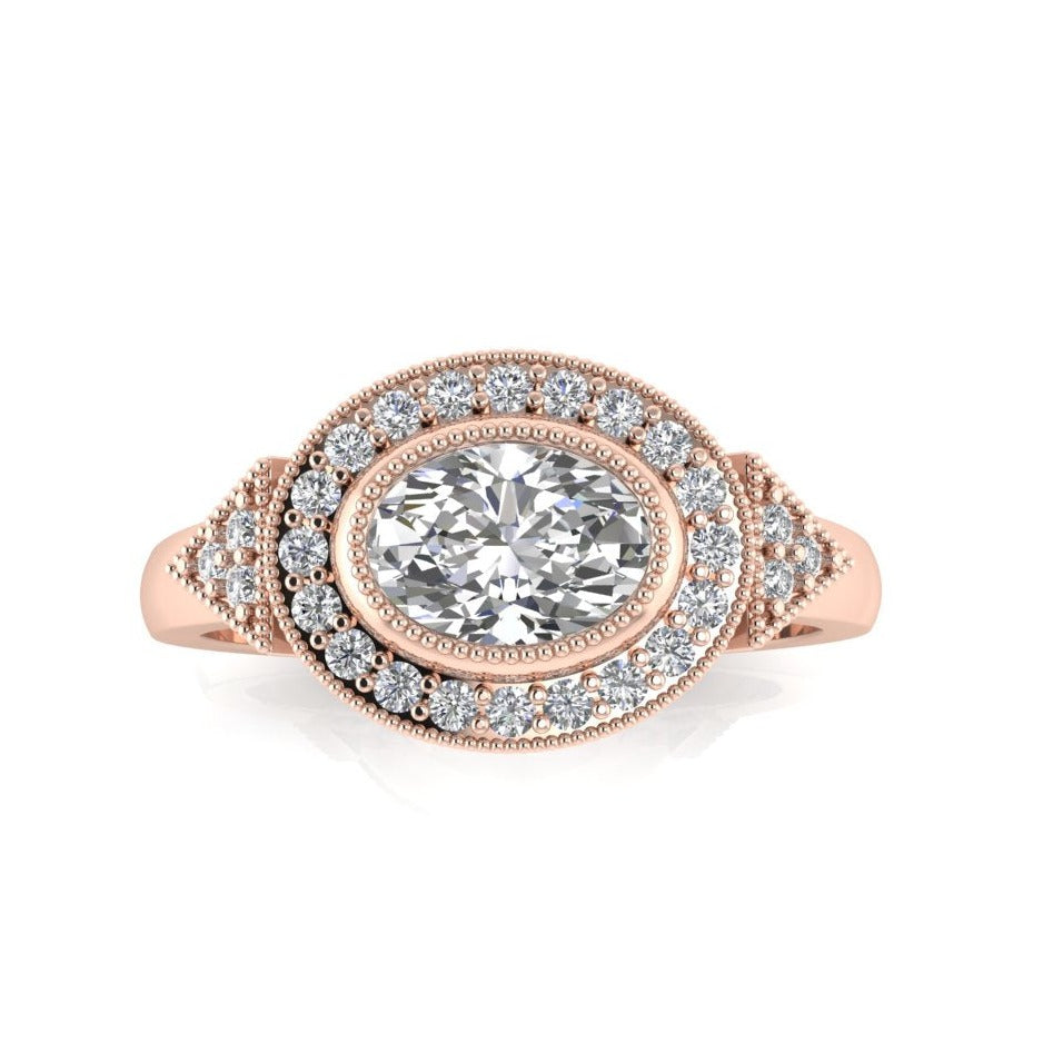 טבעת אובל וינטג 70 נק