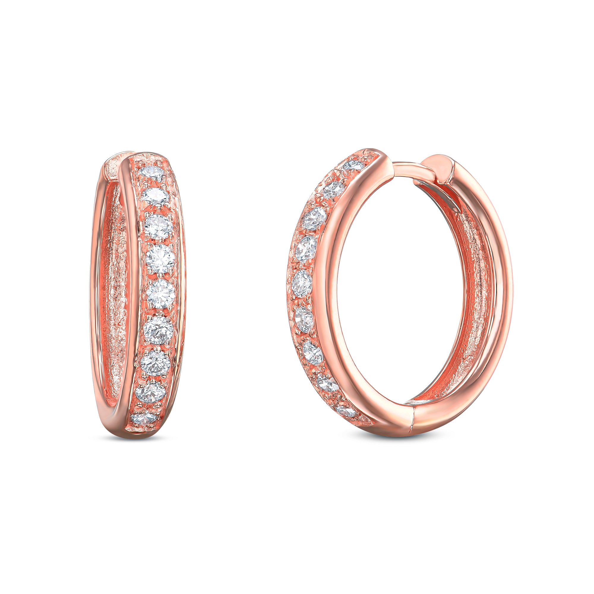 עגילי חישוק משובצים בעיצוב מיוחד