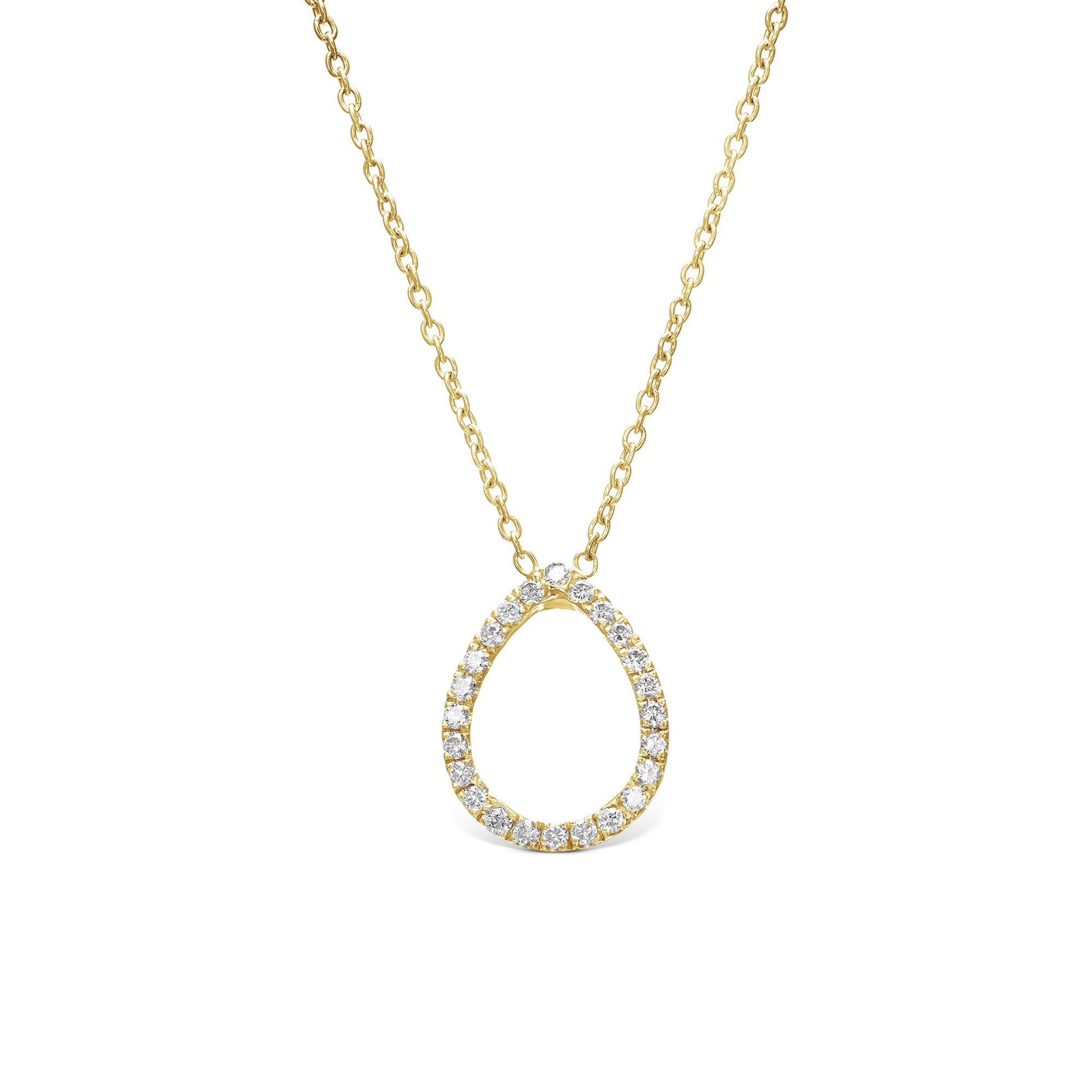 תליון בצורת טיפה משובץ קטנות