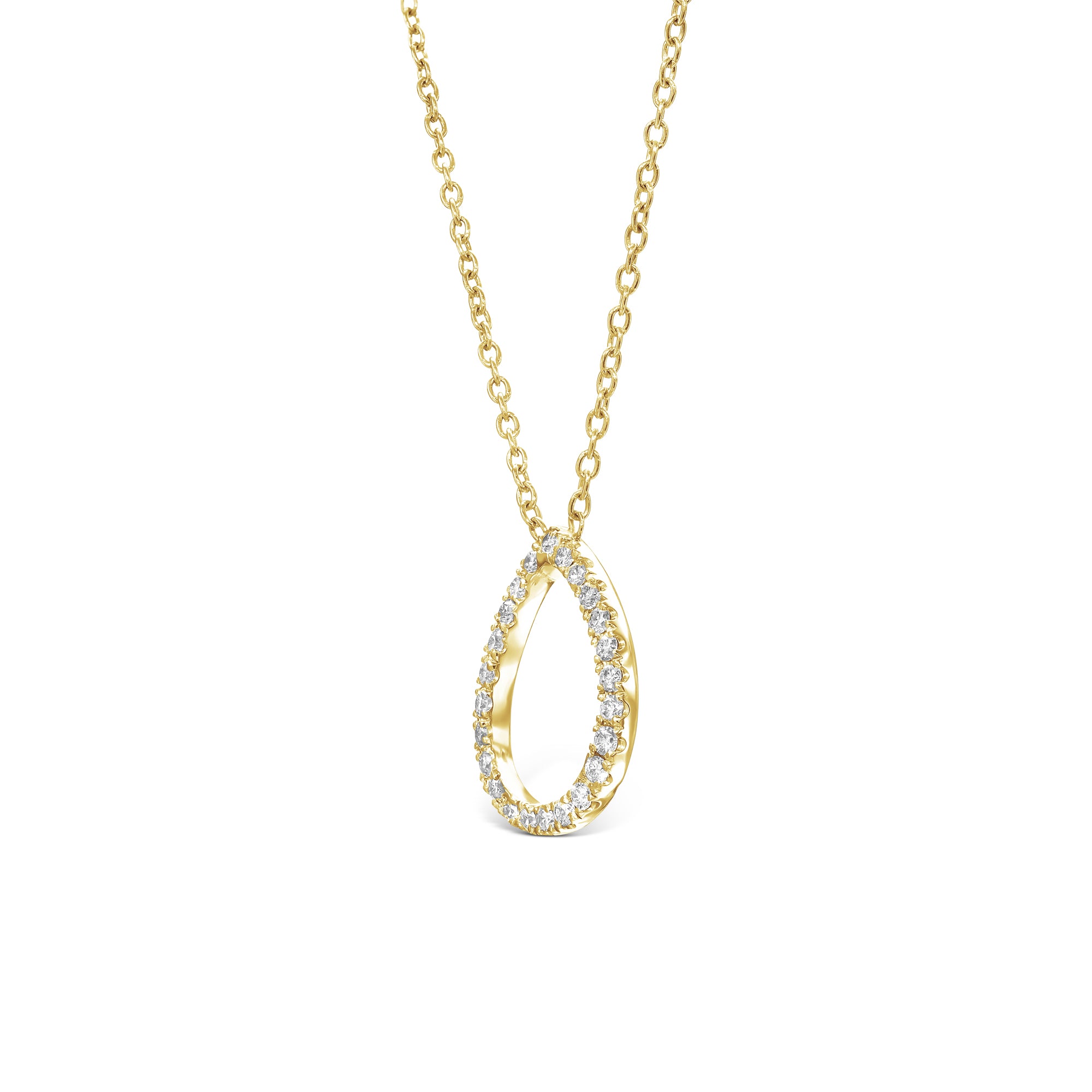 תליון בצורת טיפה משובץ קטנות