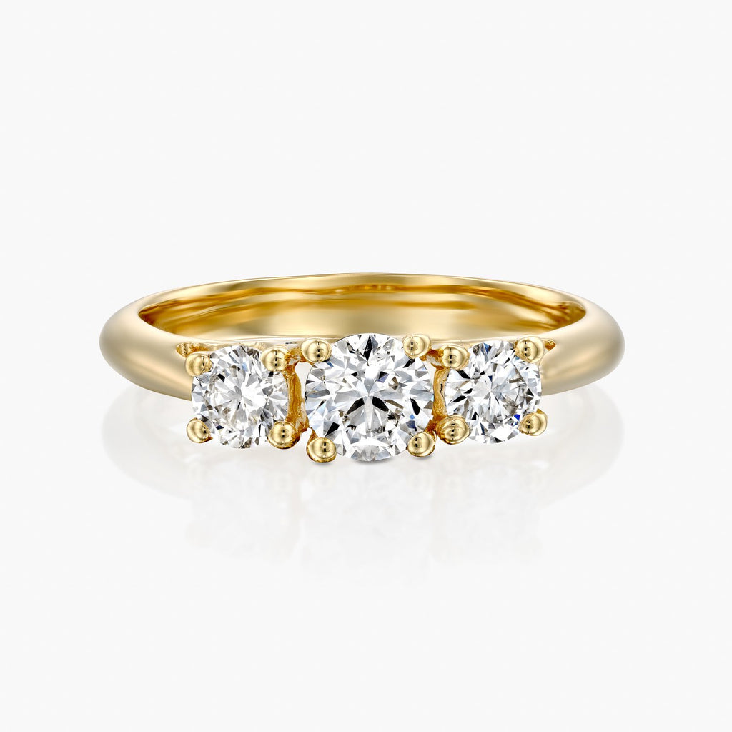 טבעת 3 אבנים משולש - Zoy