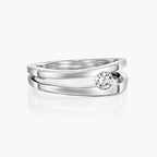 טבעת מלבנית פתוחה - Zoy